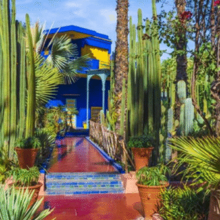 Majorelle Garden Marrakech blue architecture and botanical gardens — gallery view 3