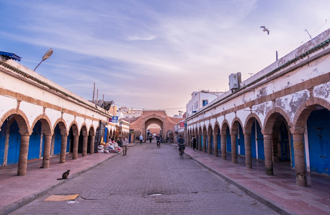 Atlantic coastal view of Essaouira city and historic Medina in Morocco