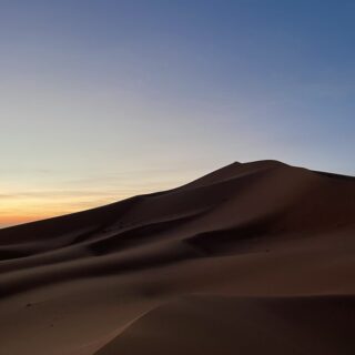 Illustrative Sahara dunes landscape near Merzouga Morocco