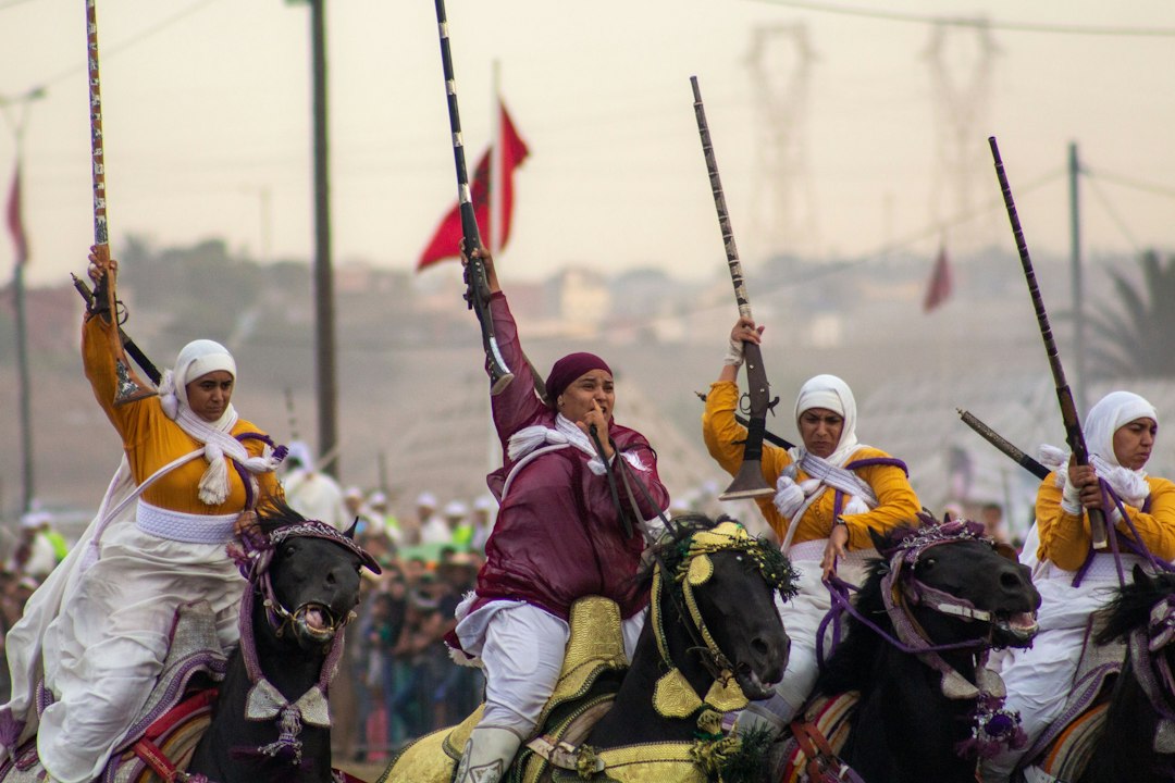 Illustrative Moroccan tbourida equestrian performance